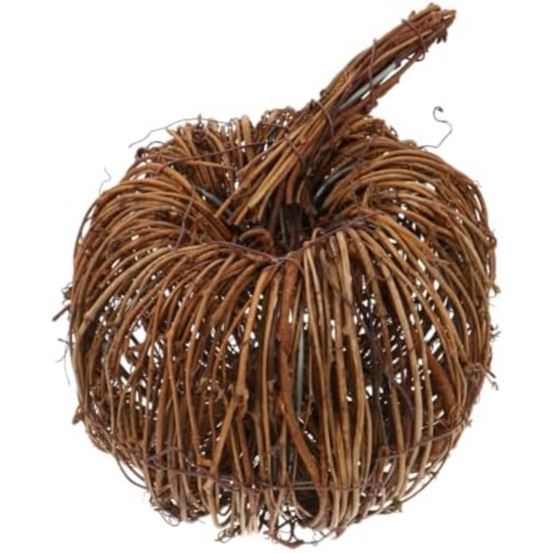 1Pc Halloween décoration rotin décoratif citrouille rotin décoration de vacances vigne osier citrouille ornement décor à la maison petit arbre fil de fer matériel