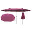 Parasol d'extérieur double surdimensionné imperméable 15 pi x 9 pi avec manivelle et sortie d'air pour patio-1859187803