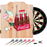 Trademark Global Bristle Dartboard And Cabinet Set (Darts Included)