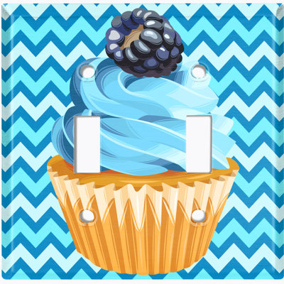 Plaque murale interrupteur à bascule Blackberry Cupcake