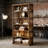 Storage Cabinet,Farmhouse Style Display Shelves,Spacious Bookshelf