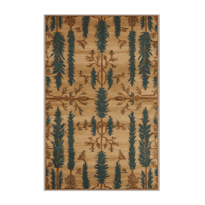 Machine Washable Persian Brown Area Rug