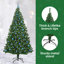 vidaXL Artificial Christmas Tree with 150 LEDs with Stand Green-47736553