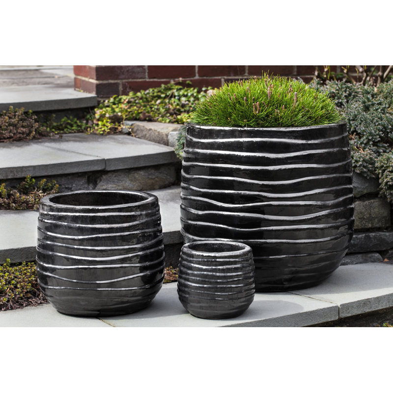 Ipanema Handmade Planter, Ice Black