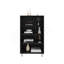 40" Tall Four-Tier Shelf Narrow Bookcase Black