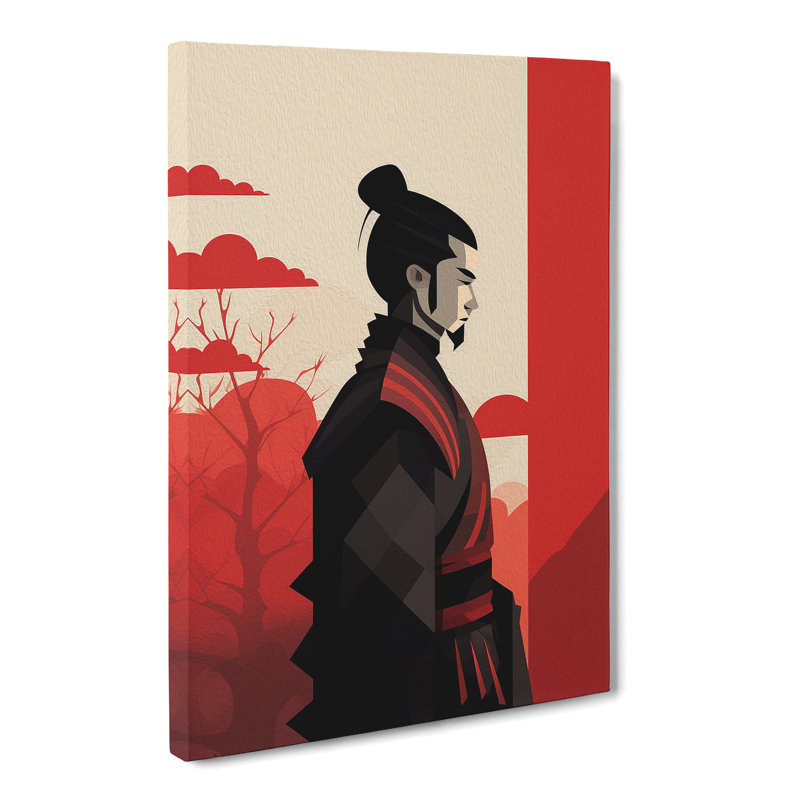 Samurai Minimalism - Wrapped Canvas, 50cm H x 35cm W x 3cm D