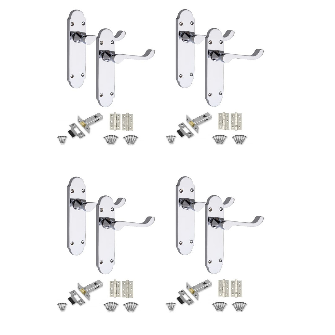 Epsom Design Scroll Door Handles Latch