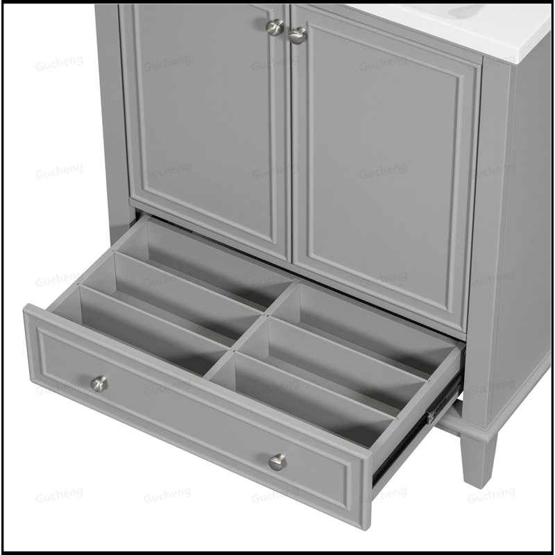 30Inch Bathroom Vanity With Sink, Gray