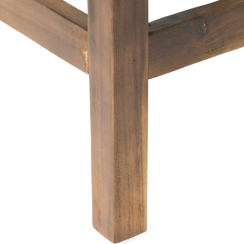 De 2 tabourets de comptoir d'extérieur en bois, brun. Look rustique partout. Intempéries, aucun assemblage requis. L 17,44 po x P 13,02 po x H 24,2 po. Tabouret brun de fabrication robuste. Conçu pour tous les espaces. Structure requise.