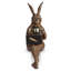 Coffee Break Rabbit Garden Ledge Sitter