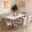 Table de salle à manger extensible avec rangement, parfaite pour les petits espaces et polyvalente dans diverses pièces.