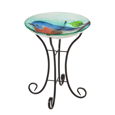 Glass Mosaic Birdbath