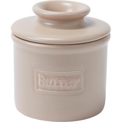 Butter Bell - The Original Butter Bell Crock, Café Matte Collection, Beige Matte