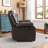 38" Wide Modern Soft Vegan Leather Manual Recliner-1835194096