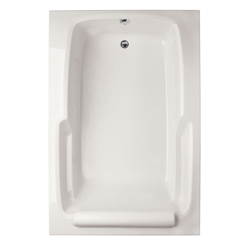 Duo 66'' L Air Bathtub, Bone, Satin Nickel