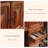 Modern Nut-Brown Solid Wood China Cabinet