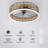 19.7’’ Boho Rattan Caged Ceiling Fan with LED Light and Remote Control