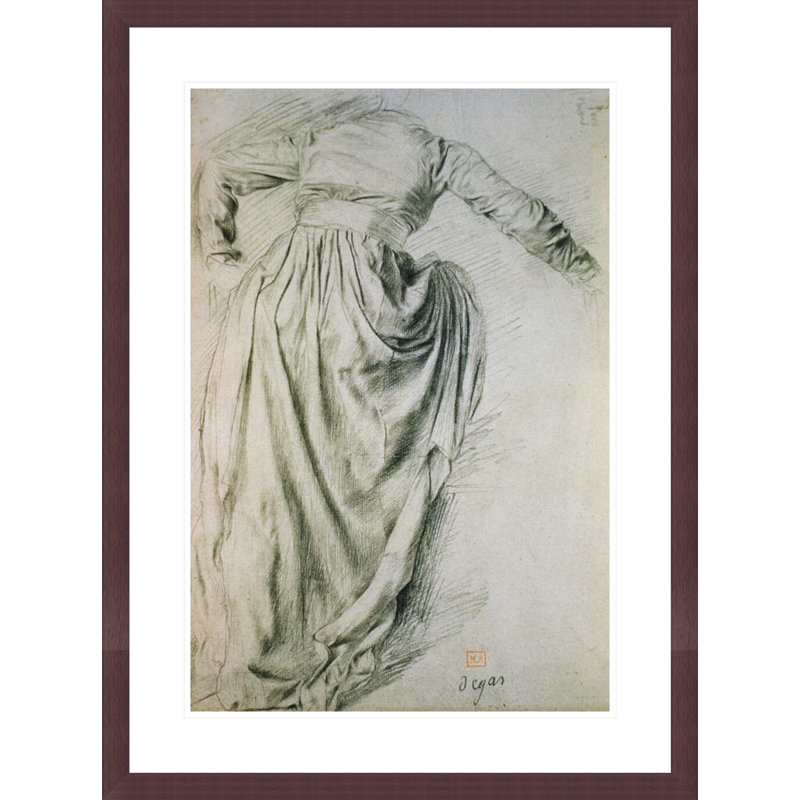 Étude d'une femme drapée par Edgar Degas, H 29,5 po x l 21,97 po