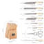 Nanfang Brothers Damascus Steel Knife Block Set