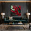 Art mural sur toile rouge-311223927