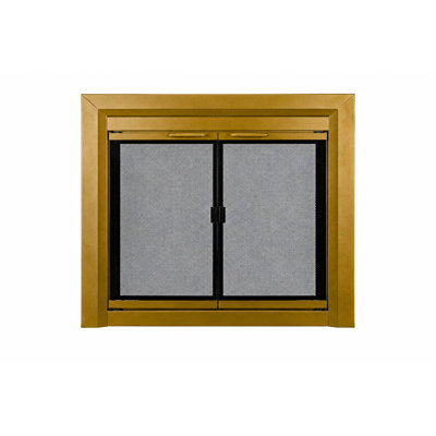 Porte vitrée de style armoire en or mat Chadwick