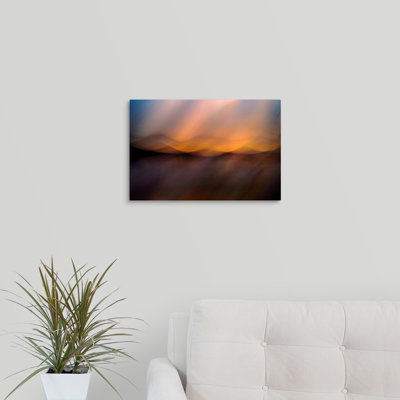 «Rain in the Mountains» par Ursula Abresch, reproduction d'art graphique sur toile
