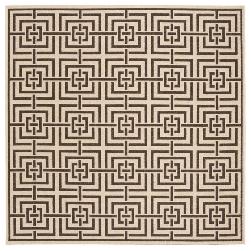 Fion Geometric Indoor / Outdoor Area Rug, Square 201 cm