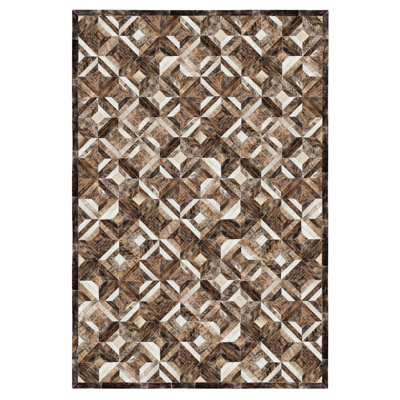 Pandora Cowhide Geometric Area Rug