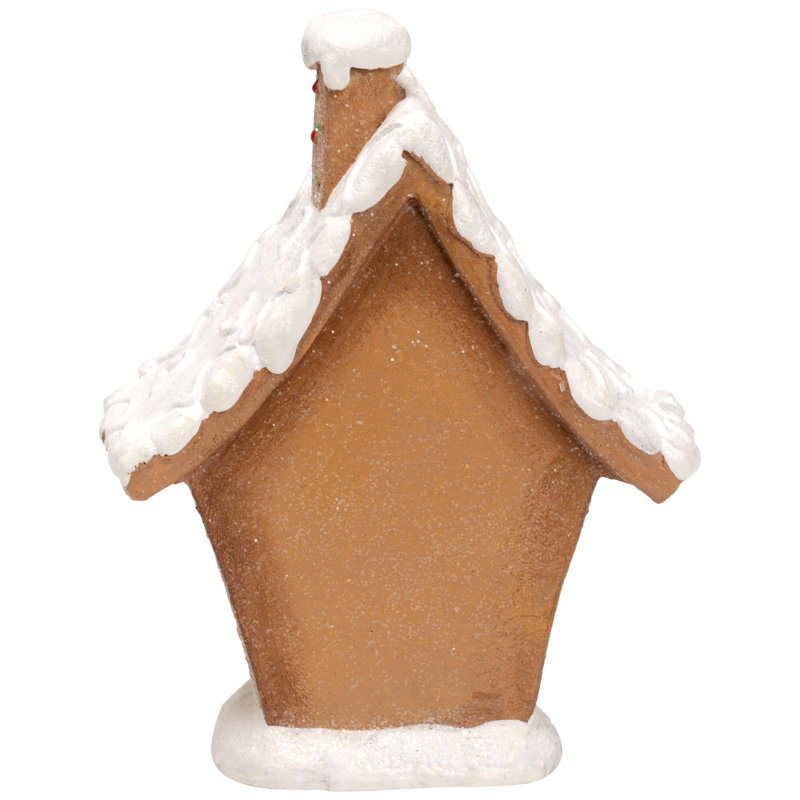 LED Lighted Gingerbread House With Star Windows Christmas Decoration - 7.25"
