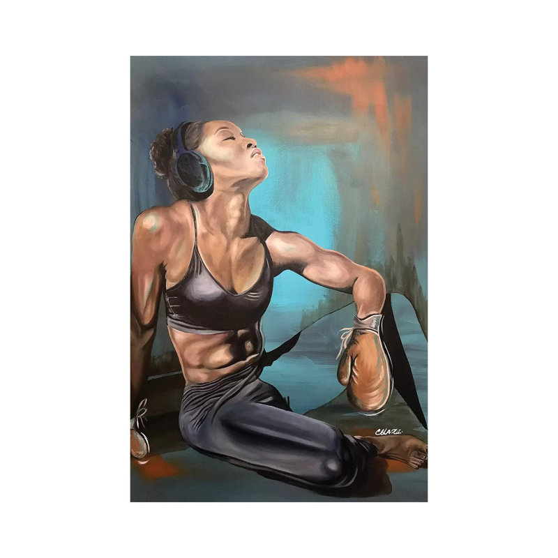 Tianna 1 Piece Painting on Canvas, 20.32 cm H x 30.48 cm W, Wrapped Canvas