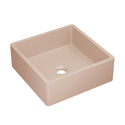 Lisse 15.5" Concrete Square Vessel Sink