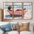 Toile avec cadre flottant brun