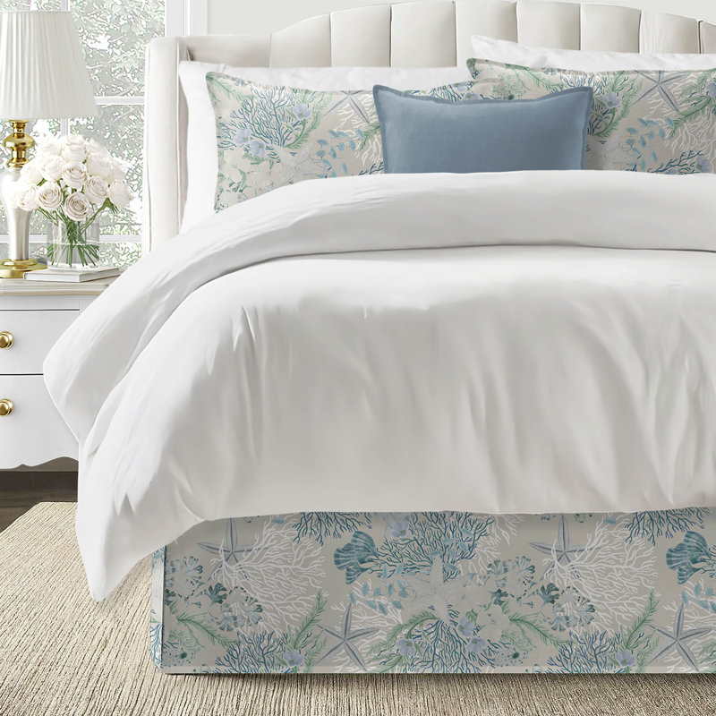 Under The Sea  Ocean Cotton Bedskirt, 15", King