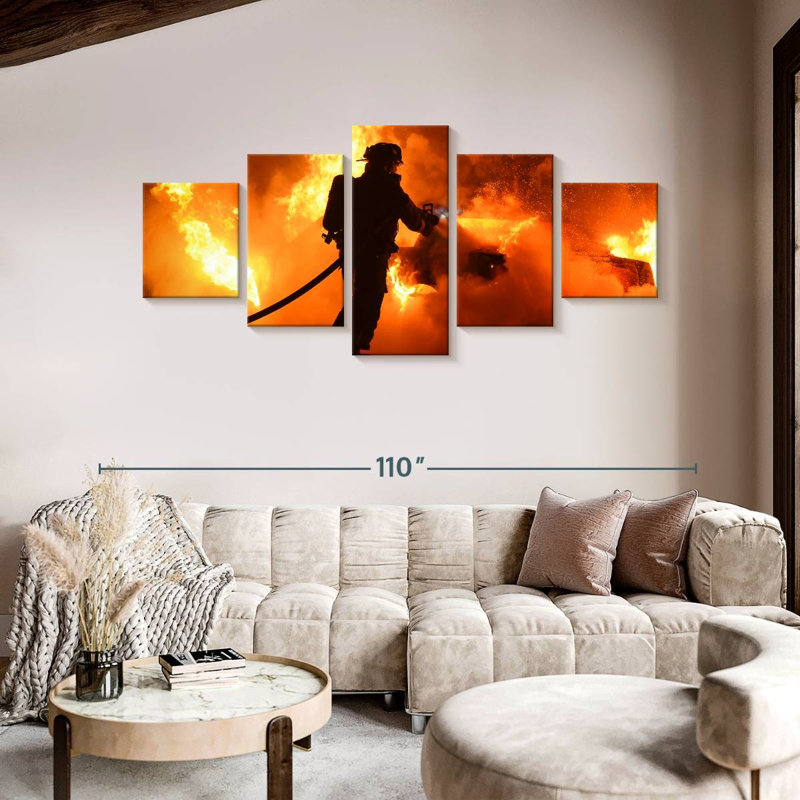 Fireman, 42" H x 92" W