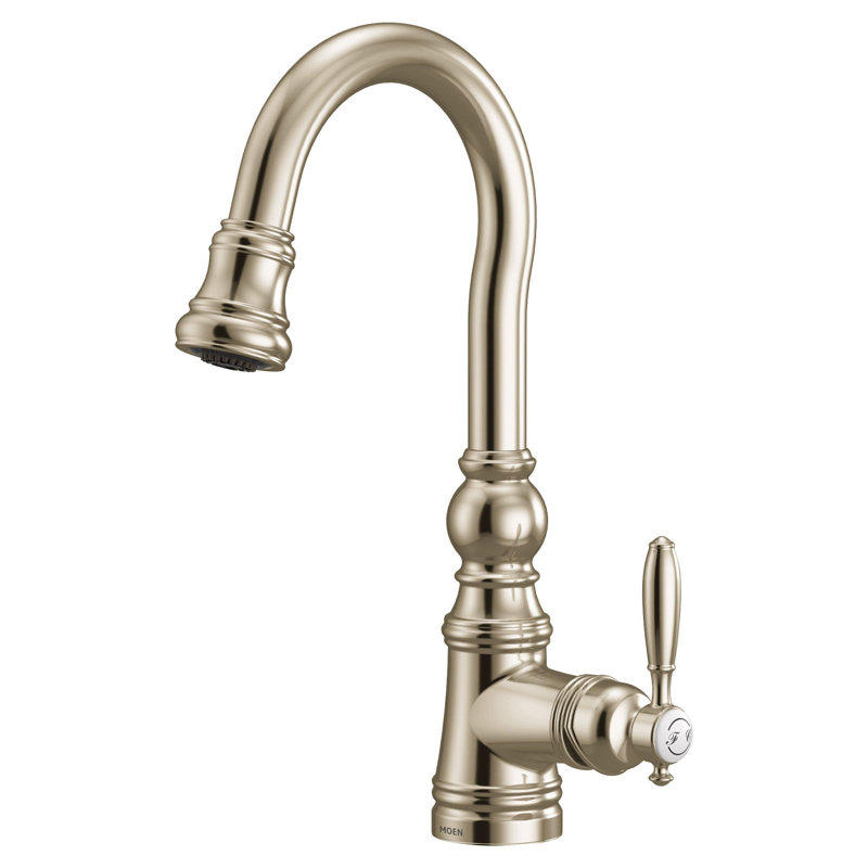 Weymouth Pull Down Bar Faucet with Power Clean, Polished Nickel