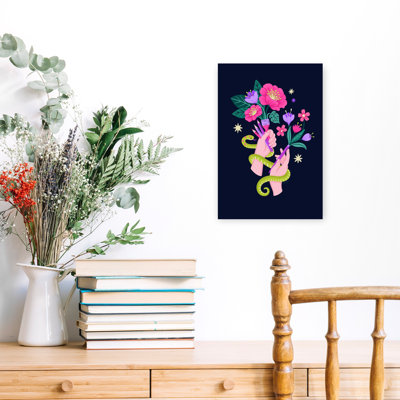 Art mural floral artistique