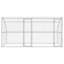  Dog Kennel With Storage Silver Galvanised Steel Pet Enclosure Housing