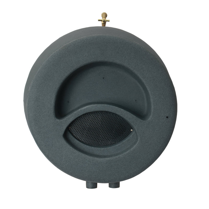August Grove® 50 Plastic Dual Overflow Rain Barrel, Charcoalstone