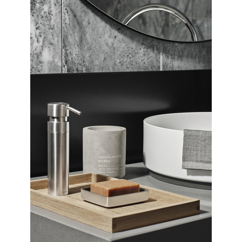 Sleek Stainless Steel Modern Bathroom Soap Dispenser