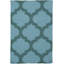 Tapis bleu foncé/vert foncé tissé à la main Kramer-1958210397