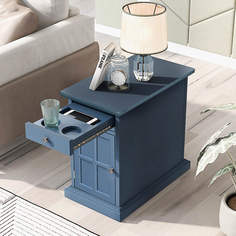 Table basse Mullica, Bleu marine antique