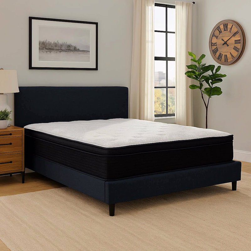 Matelas hybride moelleux de 13 pouces avec ressorts ensachés, Très grand simple