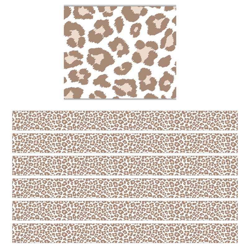 Bordure droite léopard gris, Léopard rosé
