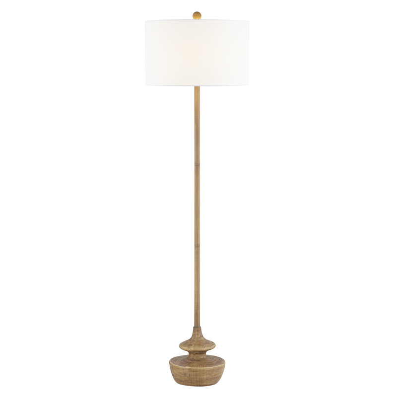 Tryphosa 64.5" Floor Lamp with Fabric Shade, Natural