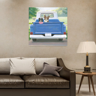 Contemporary Play Day With Animals Australian Shepherds Art