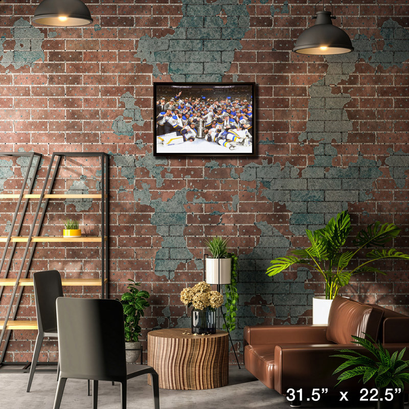 St. Louis Blues 20 x 29, toile encadrée 2019, coupe Stanley