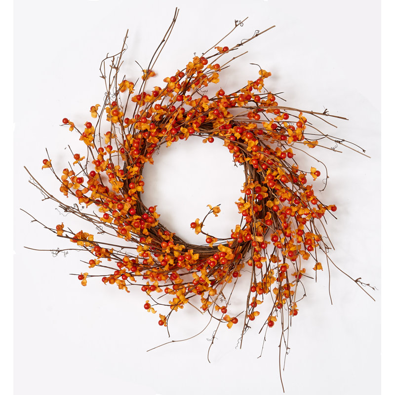 20" Artificial Bittersweet Wreath on Natural Twig Base