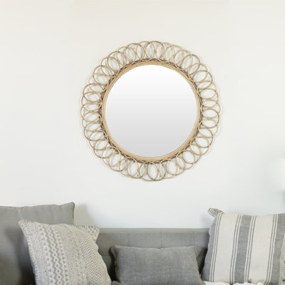 Miroir en rotin