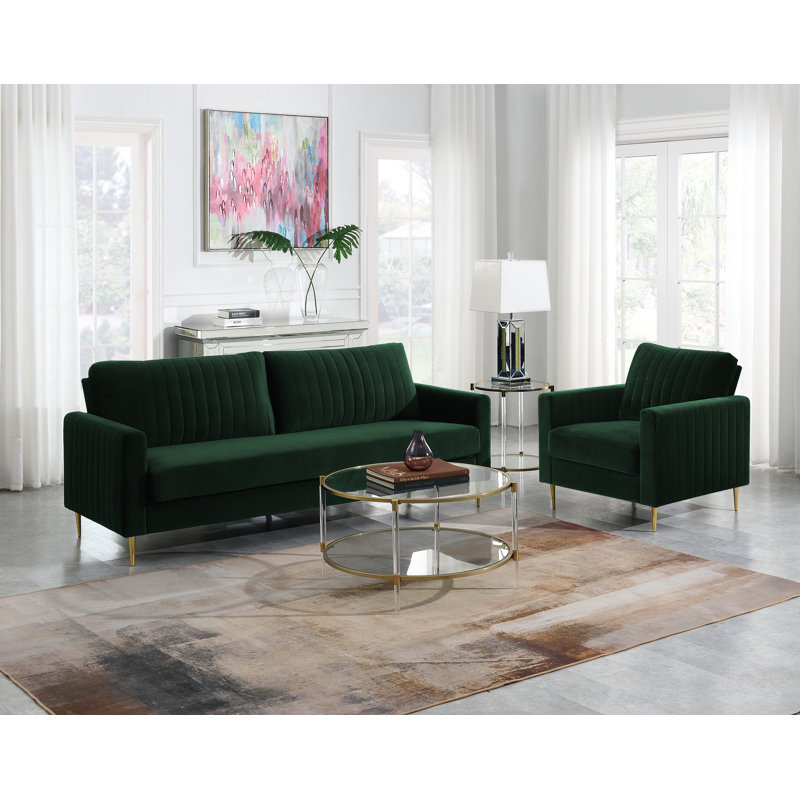Marienthal 2 - Piece Velvet Living Room Set, Green