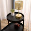 Table d'appoint à 2 niveaux avec canapé de rangement pour table de salon et table de bout en bois